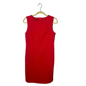 Talbots Petites Women’s Red Sleeveless Ponte Shift Dress Size 8